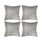 Craft Express 4 Pack Grey Vegan Leather Sublimation Pillow Covers – 18"x18" with Zipper